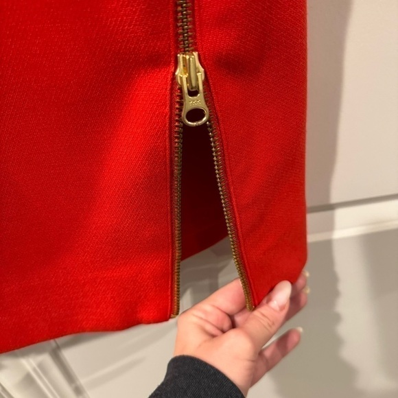 J Crew Electric Red Double Zipper Shift Dress - Picture 5 of 7